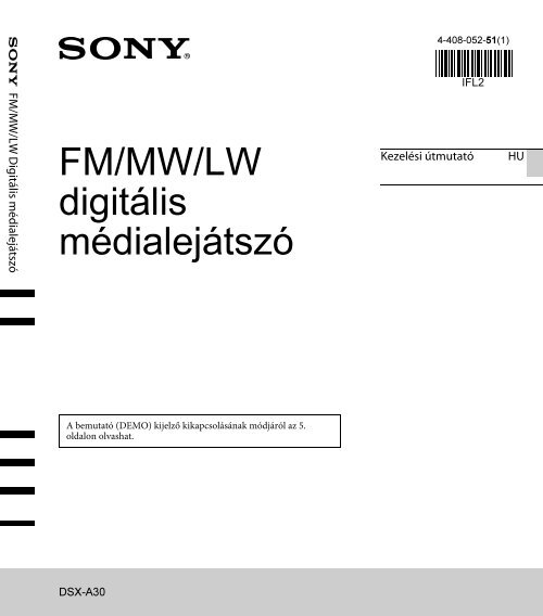 Sony DSX-A30 - DSX-A30 Istruzioni per l'uso Ungherese