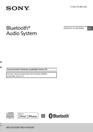 Sony MEX-N5100BT - MEX-N5100BT Istruzioni per l'uso Serbo