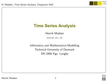 Time Series Analysis - DTU Informatics