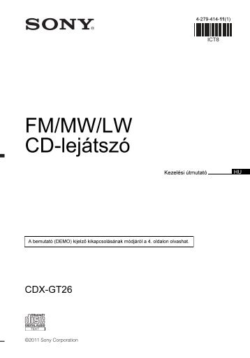 Sony CDX-GT26 - CDX-GT26 Istruzioni per l'uso Ungherese