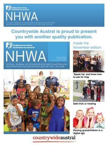 Countrywide Austral NEIGHBOURHOOD WATCH AUSTRALASIA V10 Issue 3 November 2015