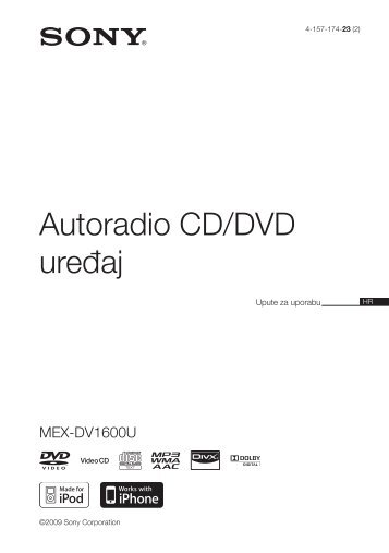 Sony MEX-DV1600U - MEX-DV1600U Istruzioni per l'uso Croato