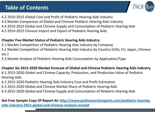 GLOBAL AND CHINESE PEDIATRIC HEARING AIDS INDUSTRY, 2015 MARKET RESEARCH REPORT