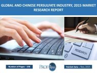 GLOBAL AND CHINESE PERSULFATE INDUSTRY, 2015 MARKET RESEARCH REPORT