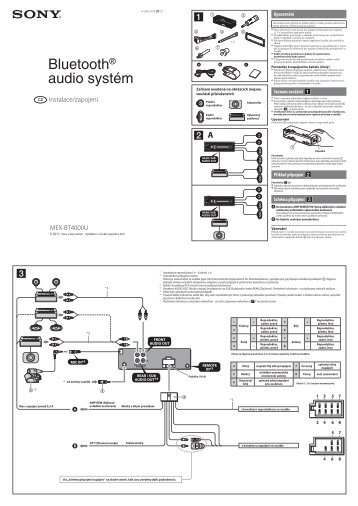 Sony MEX-BT4700U - MEX-BT4700U Guida di installazione Ceco