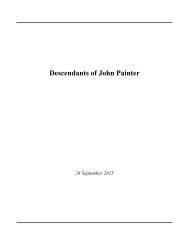 Descendants of John Painter