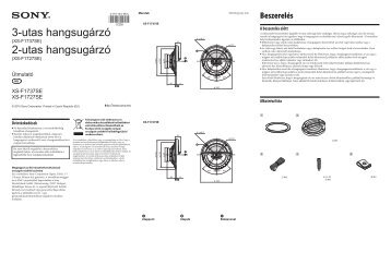 Sony XS-F1727SE - XS-F1727SE Istruzioni per l'uso Ungherese