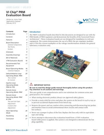 VI Chip PRM Evaluation Board