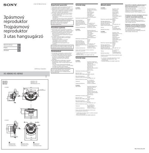 Sony XS-XB690 - XS-XB690 Istruzioni per l'uso Ungherese