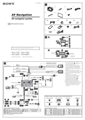 Sony XNV-L77BT - XNV-L77BT Guida di installazione Ceco