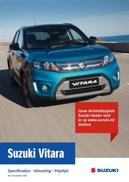 Suzuki Vitara specificatieprijslijst 23nov2015 