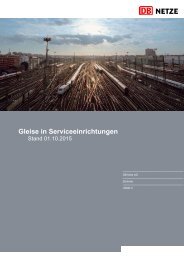 Gleise in Serviceeinrichtungen