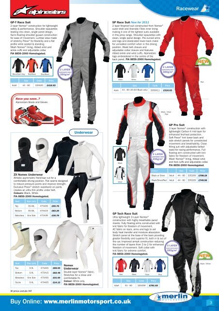 Merlin Motorsport 2011 Catalogue