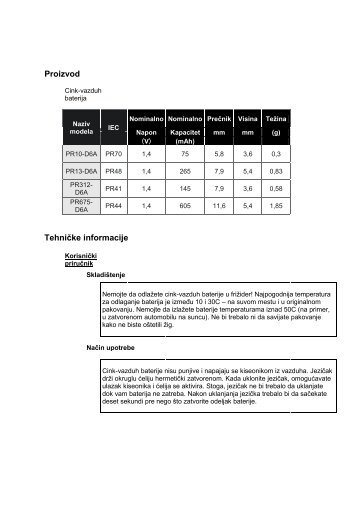 Sony PR312-D6A - PR312-D6A Istruzioni per l'uso Serbo