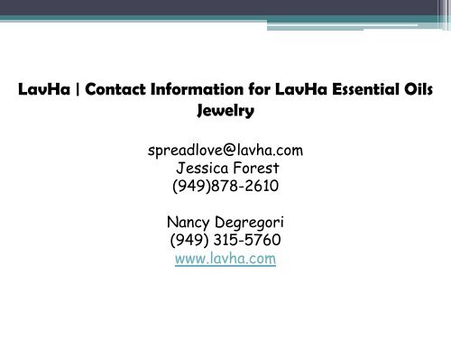 LavHa Essential Oil Aromatherapy Jewelry