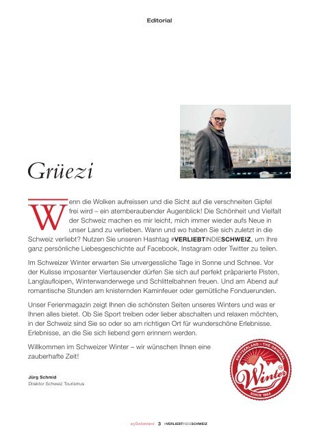Das Schweizer Ferienmagazin Winter - Deutsch