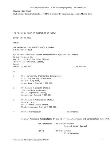 M_S.Guindy_Industrial_Estate_..._vs_M_S._Gurumurthy_Engineering_..._on_29_March,_2011