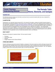 The Periodic Table: Atoms, Elements, and Isotopes - Genesis