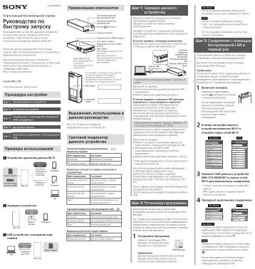 Sony WG-C10 - WG-C10 Guida di configurazione rapid Russo