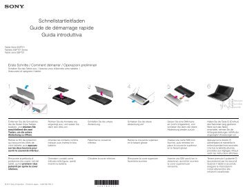 Sony SGPT212IT - SGPT212IT Guida di configurazione rapid Tedesco