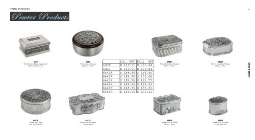 Pewter Products