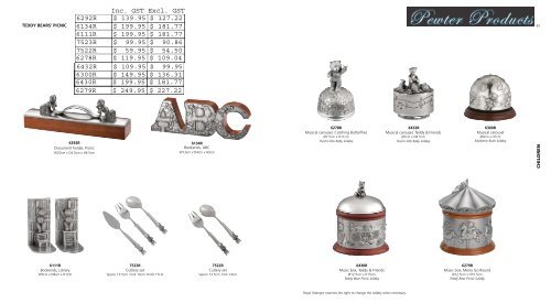 Pewter Products