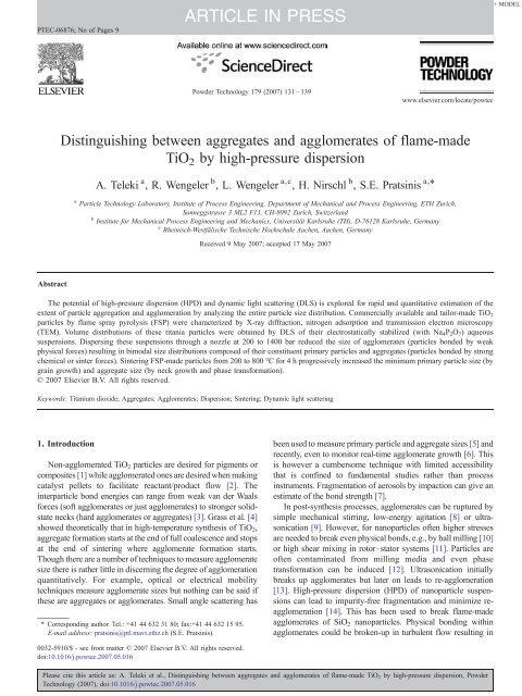 Article In Press ARTICLE IN PRESS - PTL