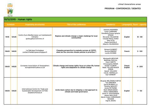 CONFERENCES/DEBATES