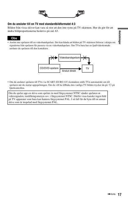 Sony DVP-NS333 - DVP-NS333 Istruzioni per l'uso Svedese