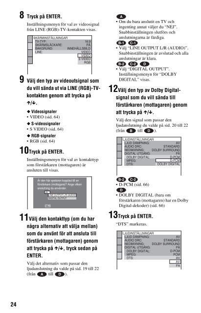 Sony DVP-NS333 - DVP-NS333 Istruzioni per l'uso Svedese