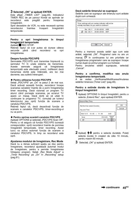 Sony RDR-GX220 - RDR-GX220 Istruzioni per l'uso Rumeno