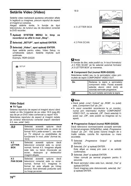 Sony RDR-GX220 - RDR-GX220 Istruzioni per l'uso Rumeno