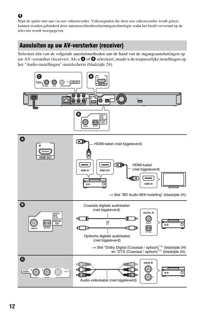 Sony BDP-S370 - BDP-S370 Istruzioni per l'uso Olandese