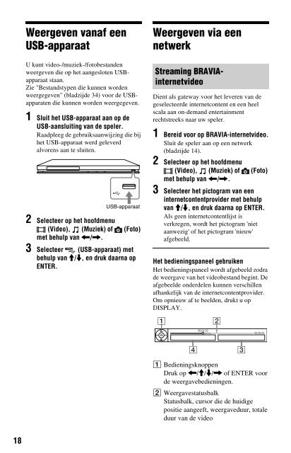 Sony BDP-S370 - BDP-S370 Istruzioni per l'uso Olandese