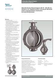 Weichdichtende Absperrklappen DN 40 – DN 300 mit Gehäuse und ...