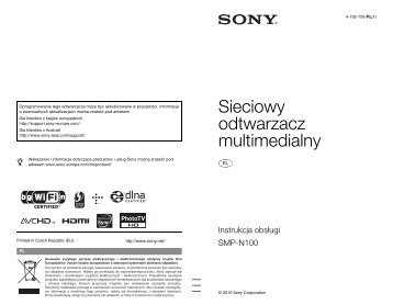 Sony SMP-N100 - SMP-N100 Istruzioni per l'uso Polacco