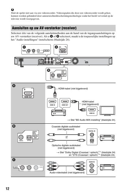 Sony BDP-S373 - BDP-S373 Istruzioni per l'uso Olandese