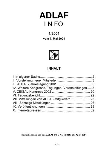 (1) Deutsch-Lateinamerikanischer Studiengang Betriebswirt - ADLAF