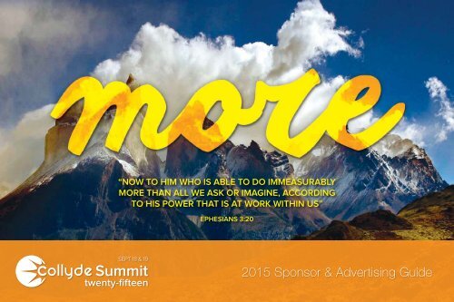 Collyde Summit 2015 - Sponsor Guide