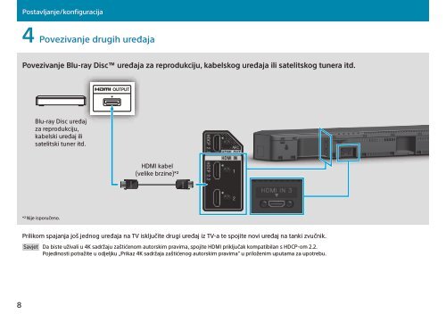 Sony HT-ST9 - HT-ST9 Guida di configurazione rapid Croato