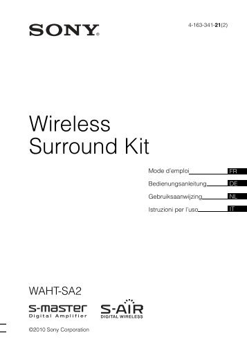 Sony WAHT-SA2 - WAHT-SA2 Istruzioni per l'uso Tedesco