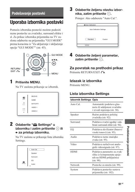 Sony STR-DN1020 - STR-DN1020 Istruzioni per l'uso Croato