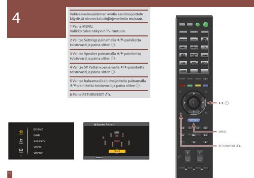 Sony STR-DN1020 - STR-DN1020 Guida di configurazione rapid Finlandese