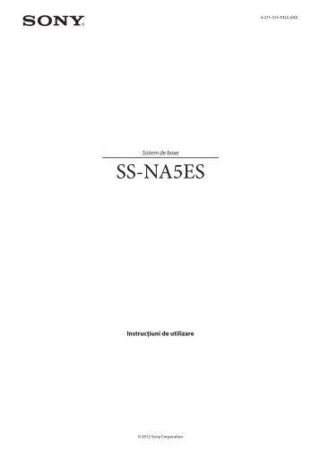 Sony SS-NA5ES - SS-NA5ES Istruzioni per l'uso Rumeno