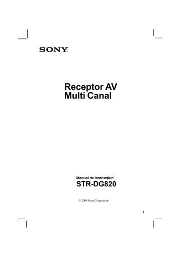 Sony STR-DG820 - STR-DG820 Istruzioni per l'uso Rumeno