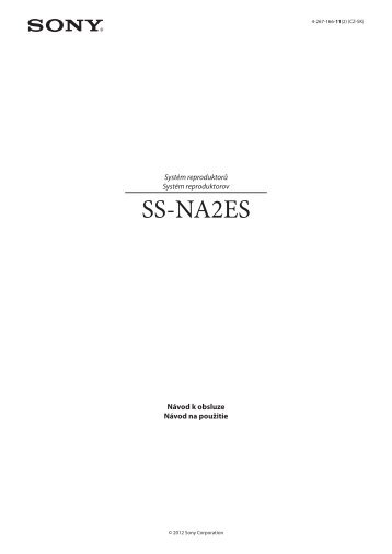 Sony SS-NA2ES - SS-NA2ES Istruzioni per l'uso Slovacco
