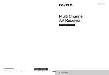 Sony STR-DA5700ES - STR-DA5700ES Istruzioni per l'uso Inglese