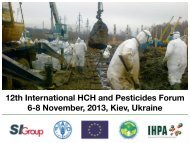 12th International HCH and Pesticides Forum 6-8 November 2013 Kiev Ukraine