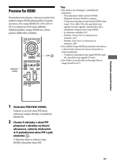 Sony STR-DA2800ES - STR-DA2800ES Istruzioni per l'uso Ceco