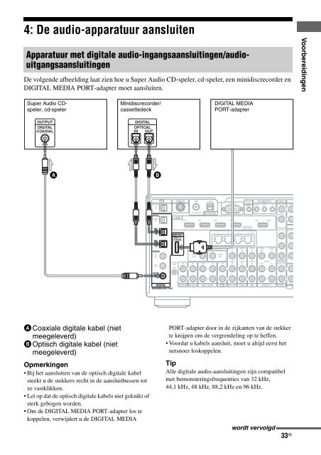Sony STR-DA3600ES - STR-DA3600ES Istruzioni per l'uso Olandese